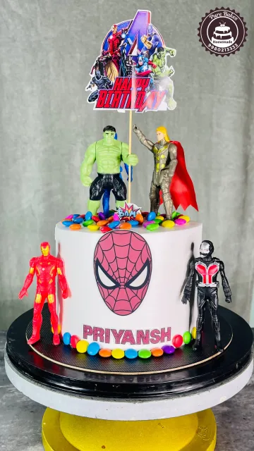 Avengers Superhero Birthday Cake Design for Boys Party