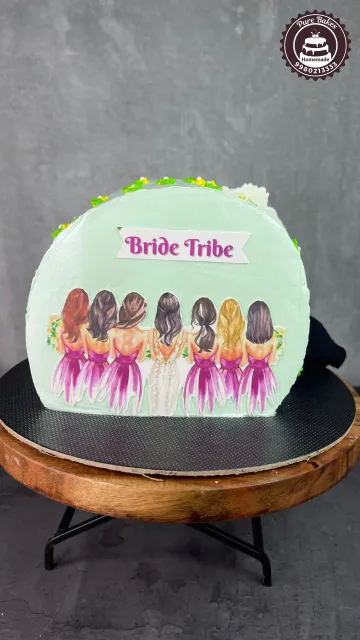 Bridesmaids Theme Celebration Cake