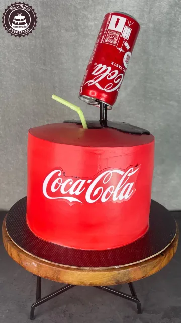 Creative Coca Cola Drip Cake Design for Birthday Celebration