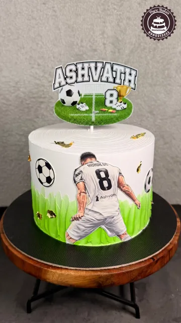 Custom Football Player Birthday Cake for Sports Loving Kids