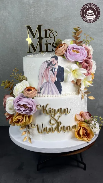 Custom Wedding Couple Theme Cake