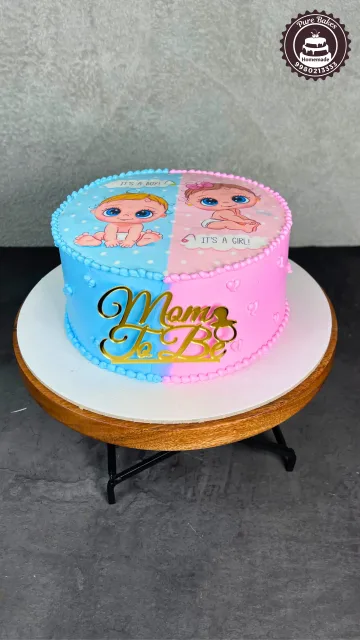 Cute Gender Reveal Dessert Cake