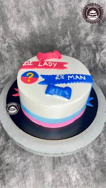 Cute Gender Reveal Party Cake