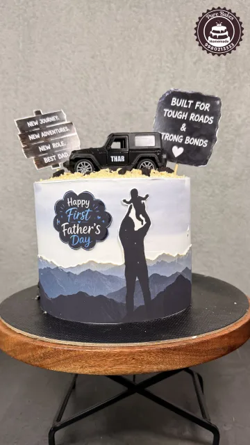 Fathers Day Thar Theme Cake for Adventure Loving Dads Celebration