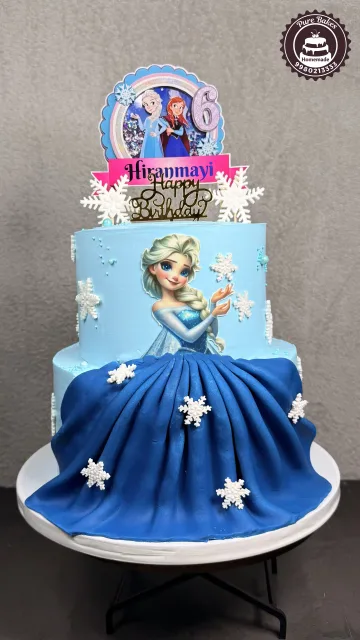 Frozen Princess Elsa Theme Birthday Cake for Girls
