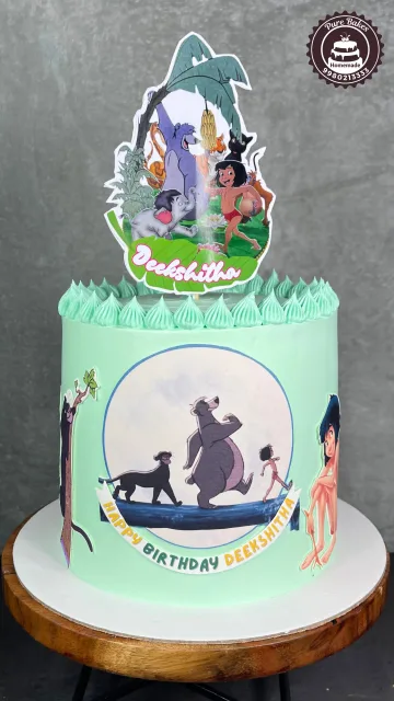Jungle Book Theme Cake For Kids Birthday Celebration