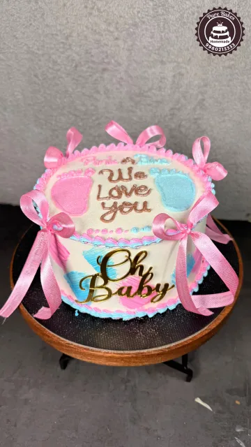 Oh Baby Footprint Theme Cake