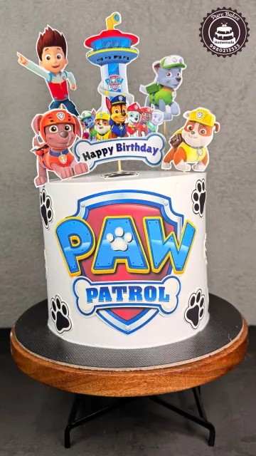 PAW Patrol Birthday Cake with Cartoon Puppy Adventure Theme Decorations