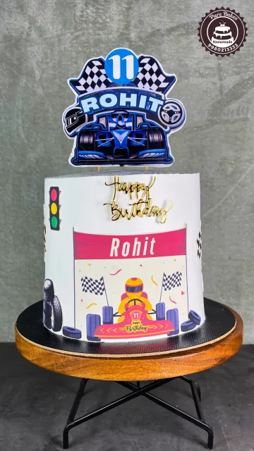 Race Car Theme Birthday Cake for 11 Year Old