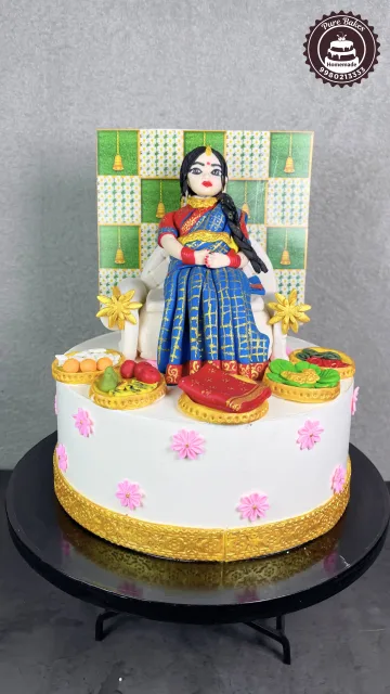 Traditional Sreemantham Theme Cake