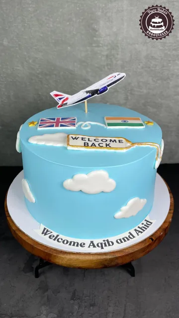 Travel Theme Welcome Back Cake