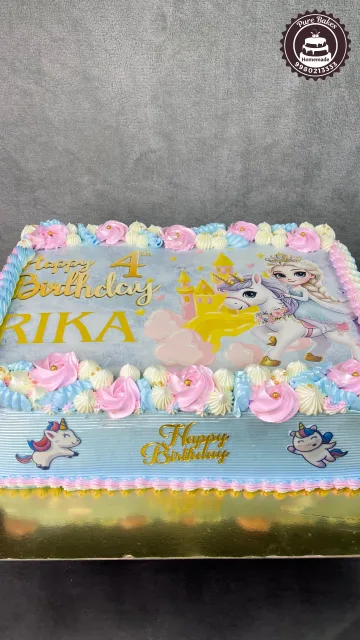 Unicorn Princess Birthday Cake Design for Kids Celebration