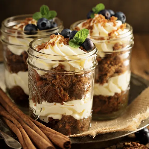 Layered cake in a jar by PureBakes Hyderabad