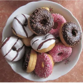 Decorated donuts prepared by PureBakes Hyderabad