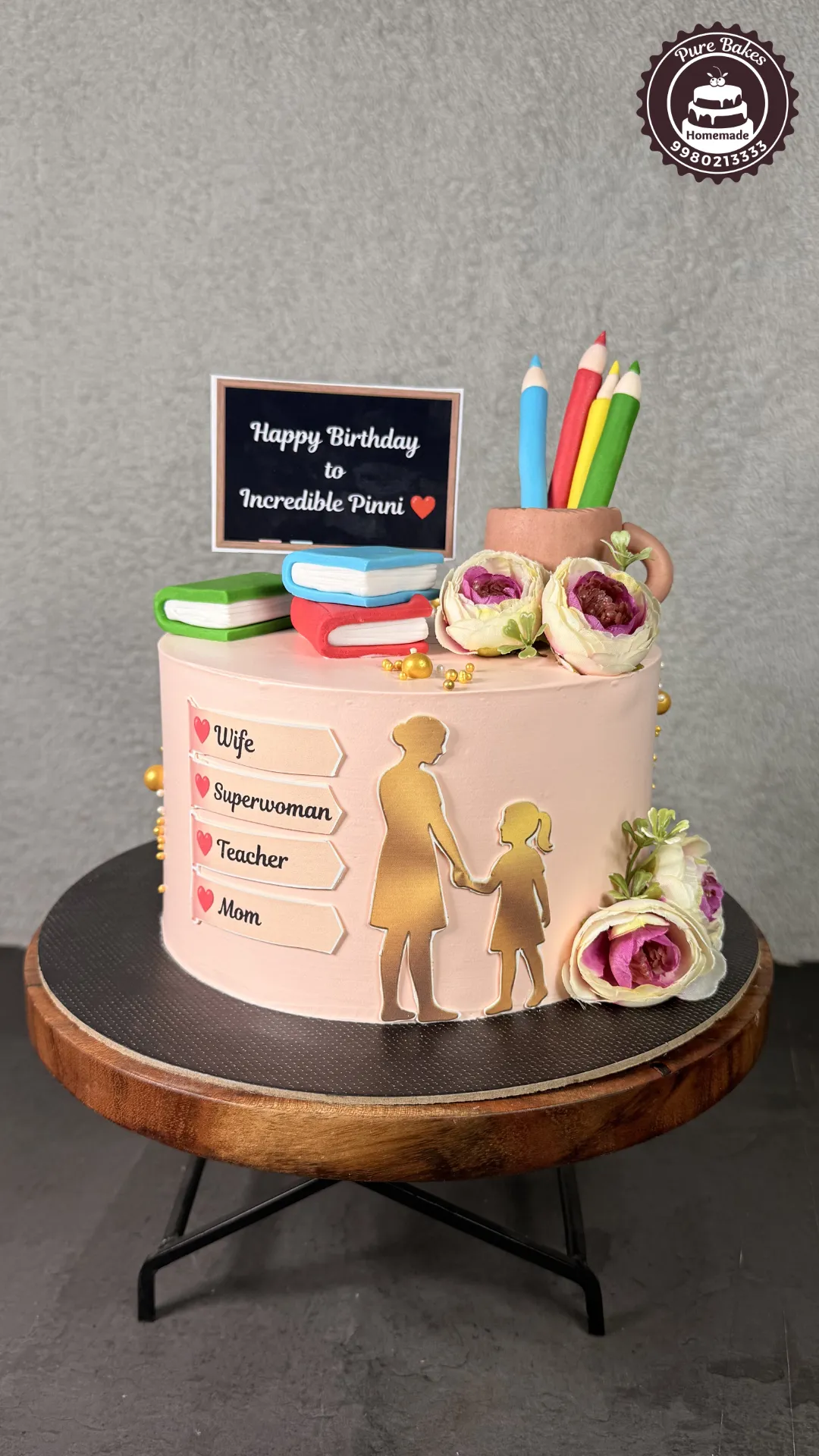 Teacher Appreciation Birthday Cake for Mom and Wife Celebration