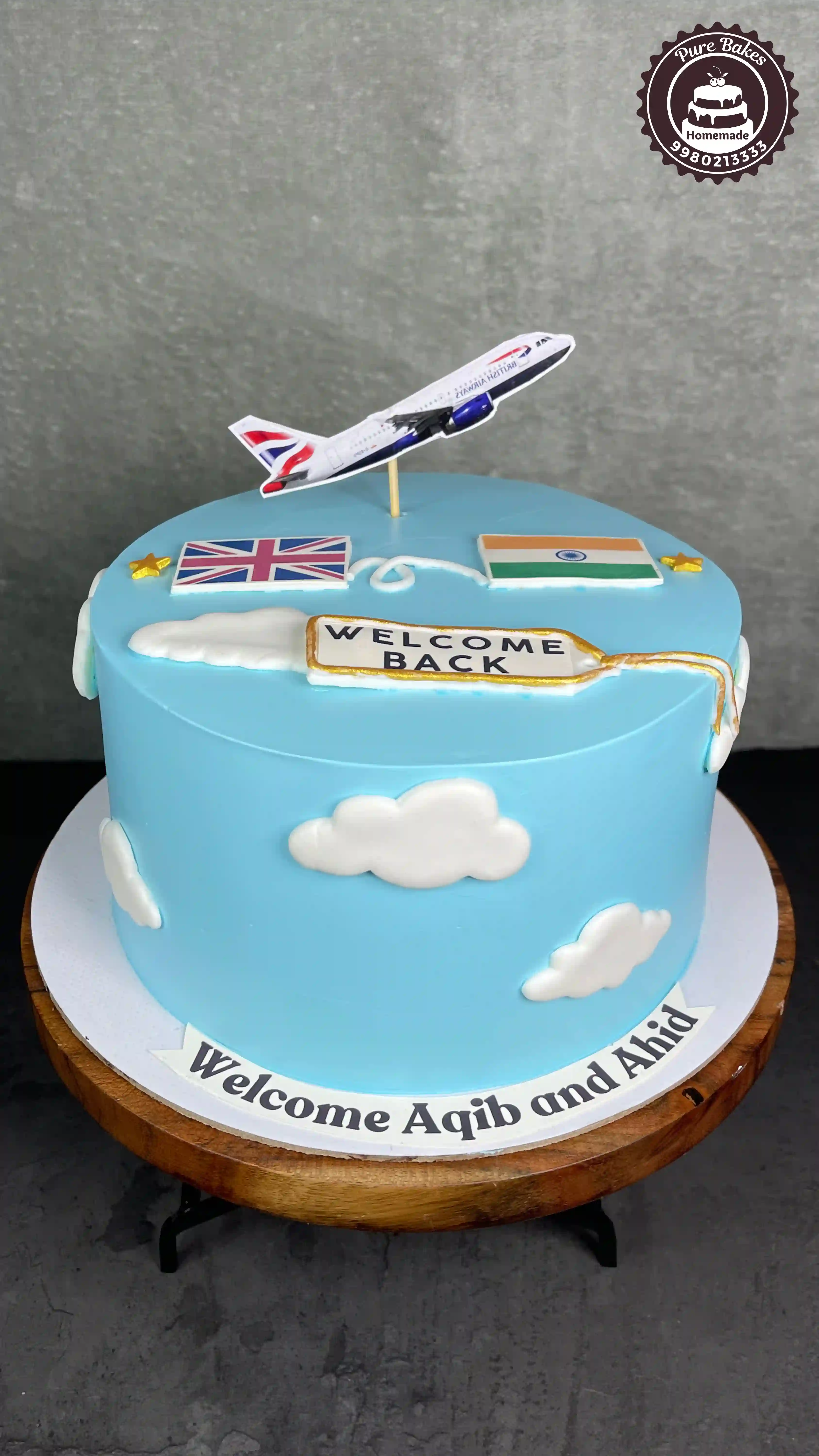 Travel Theme Welcome Back Cake