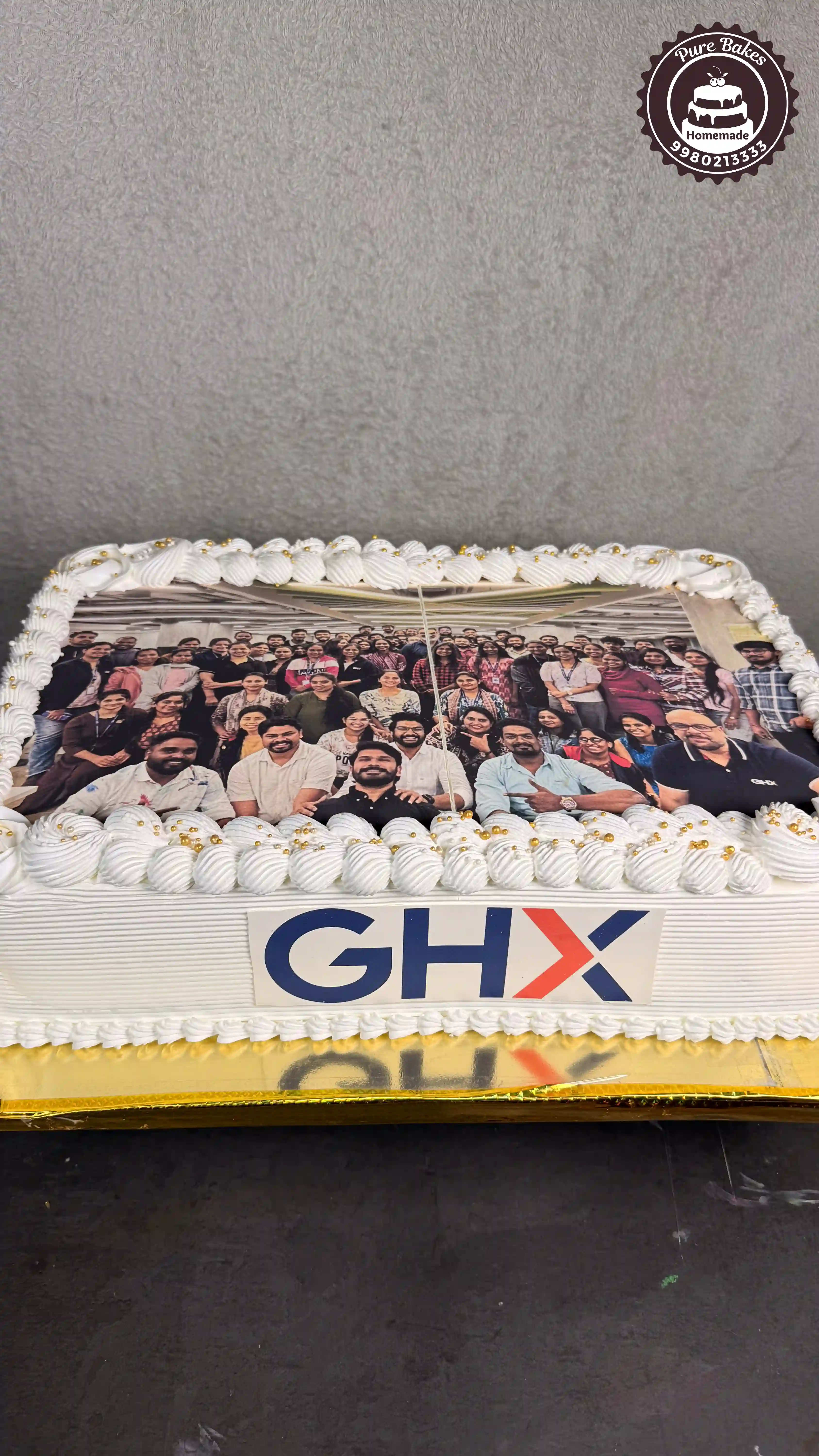Corporate Team Photo Celebration Cake