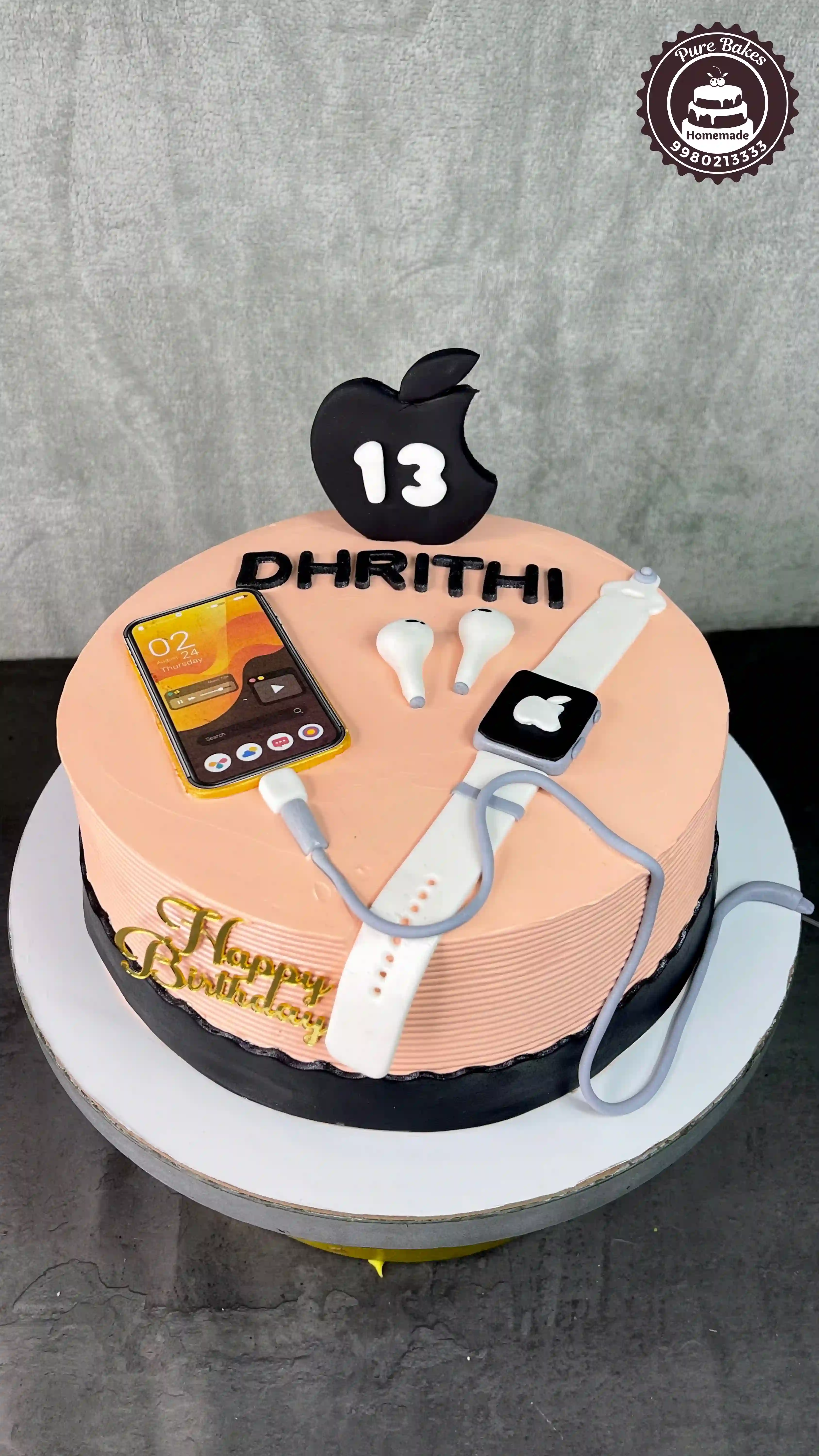 Apple Gadget Theme Birthday Cake for Teen Boys