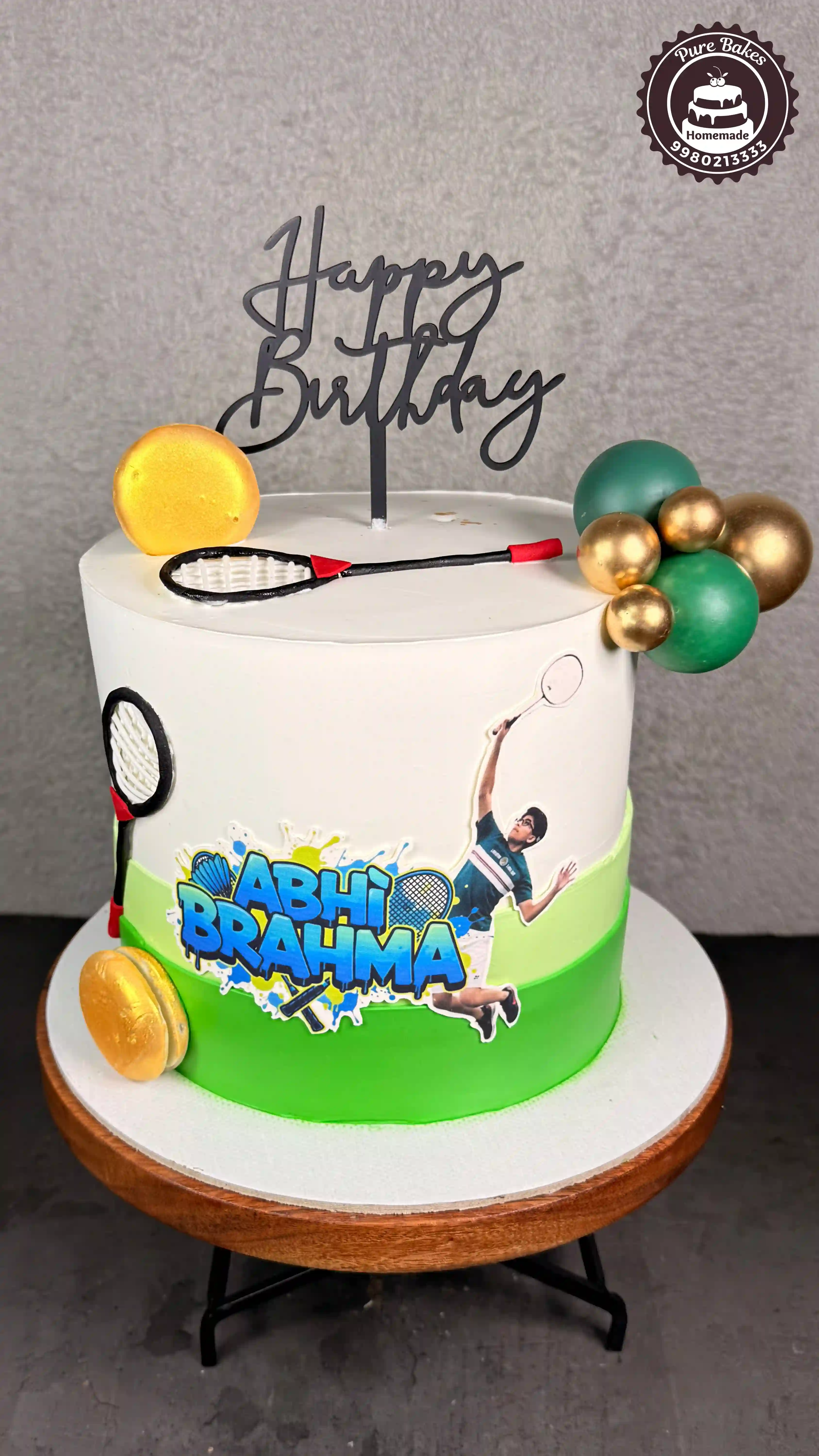 Badminton Theme Birthday Cake for Sports Lover Celebration