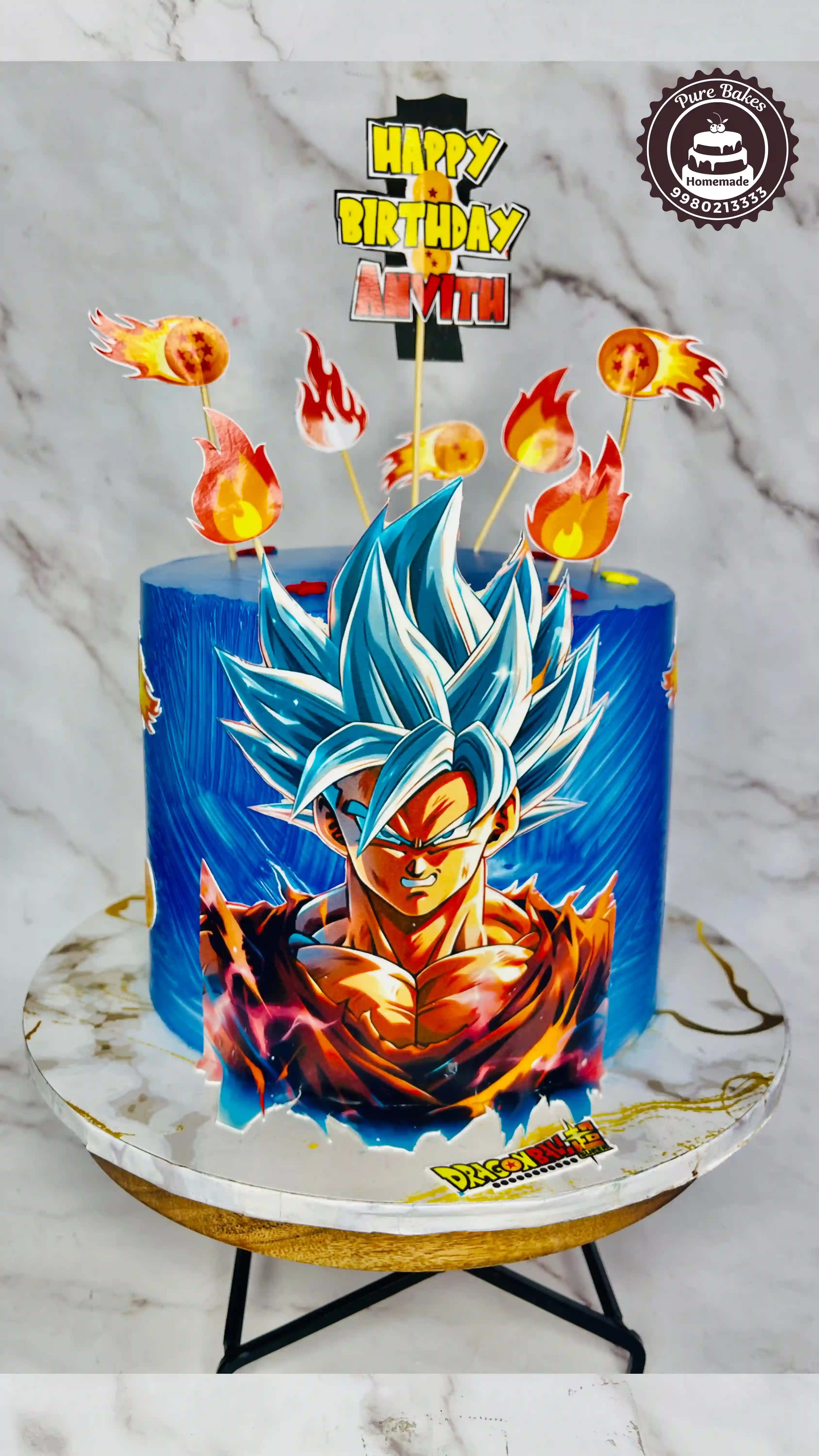 Dragon Ball Super Goku Birthday Cake Design for Kids