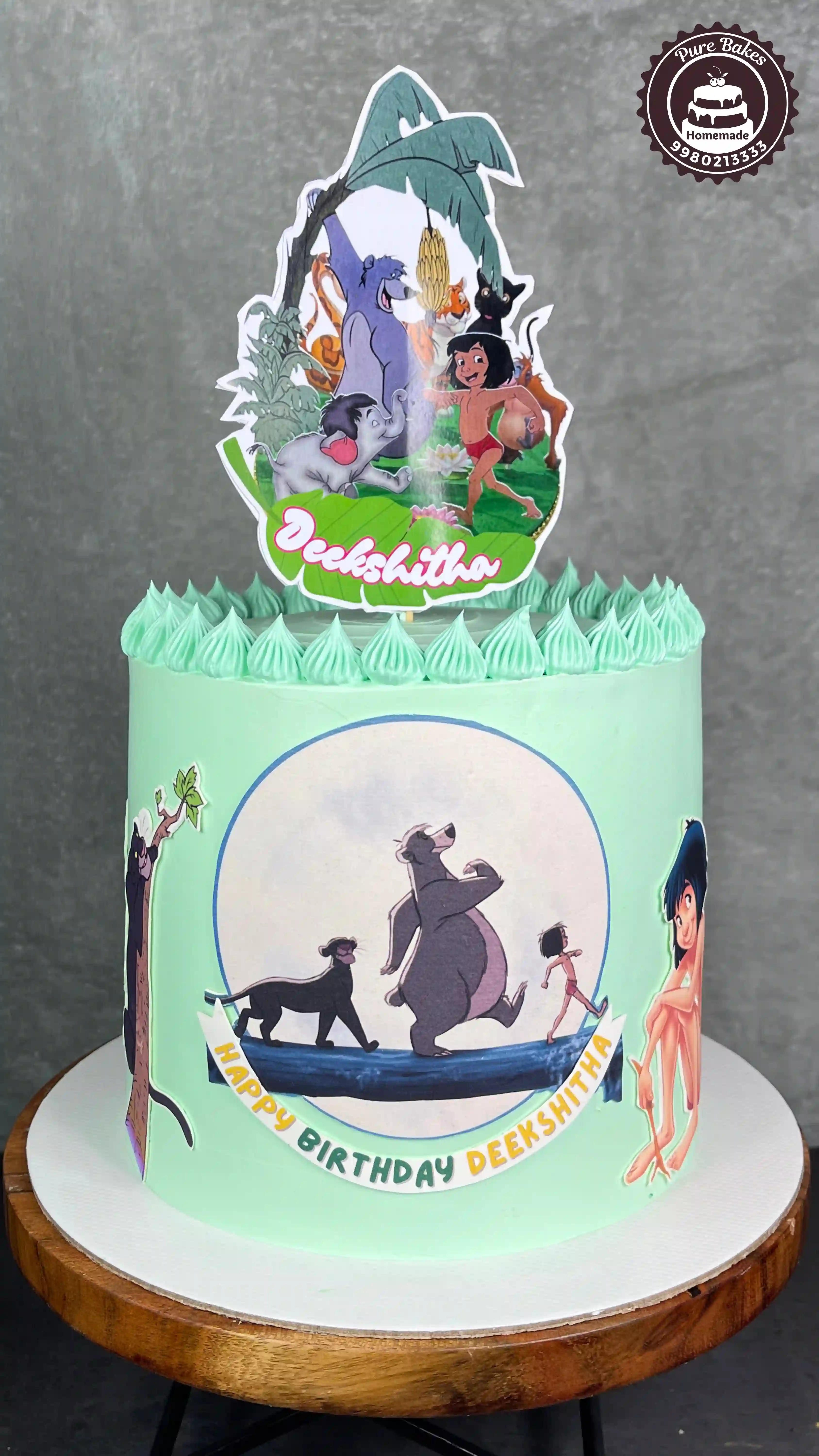 Jungle Book Theme Cake For Kids Birthday Celebration