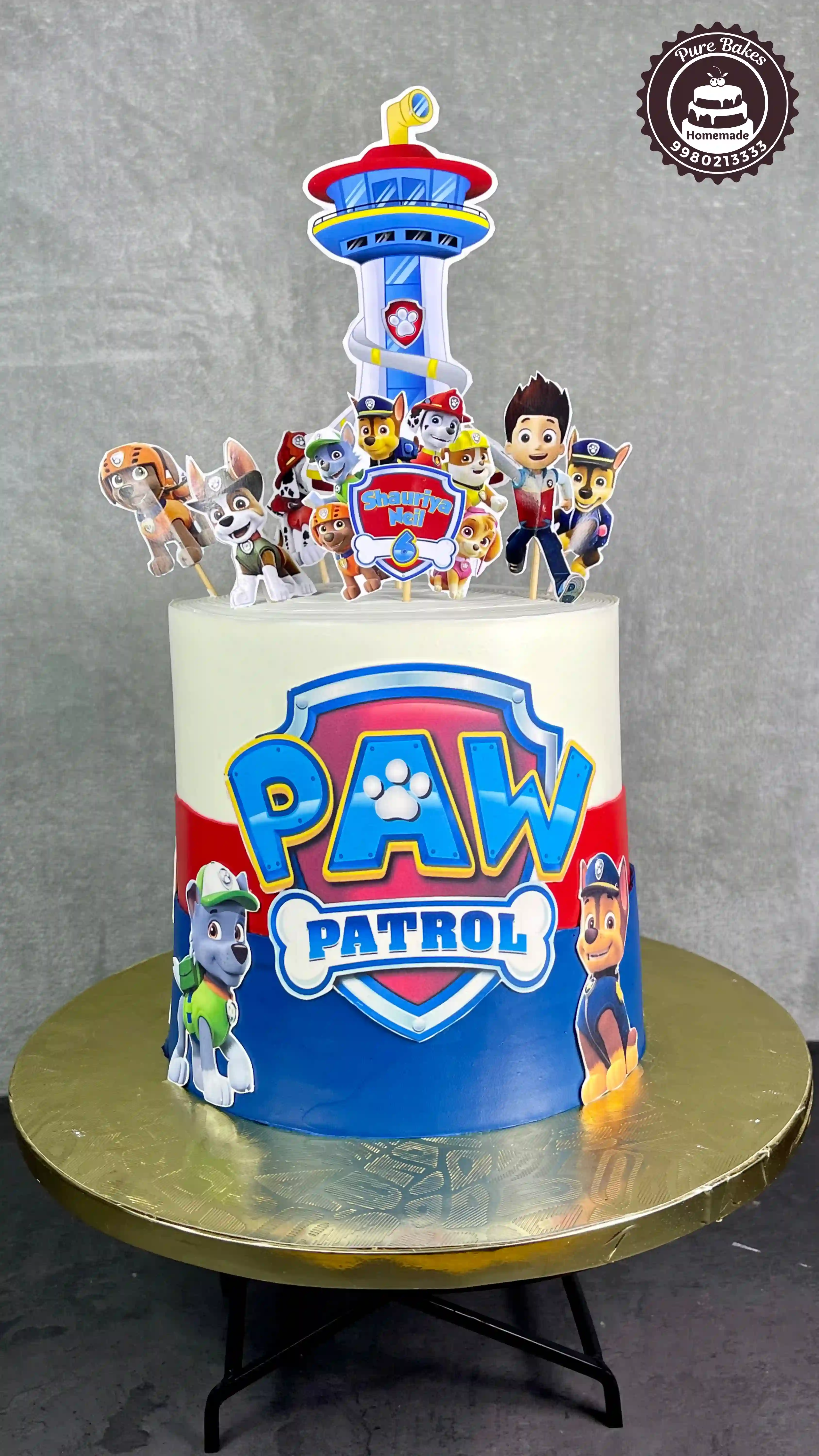 Paw Patrol Theme Birthday Cake for Kids Celebration