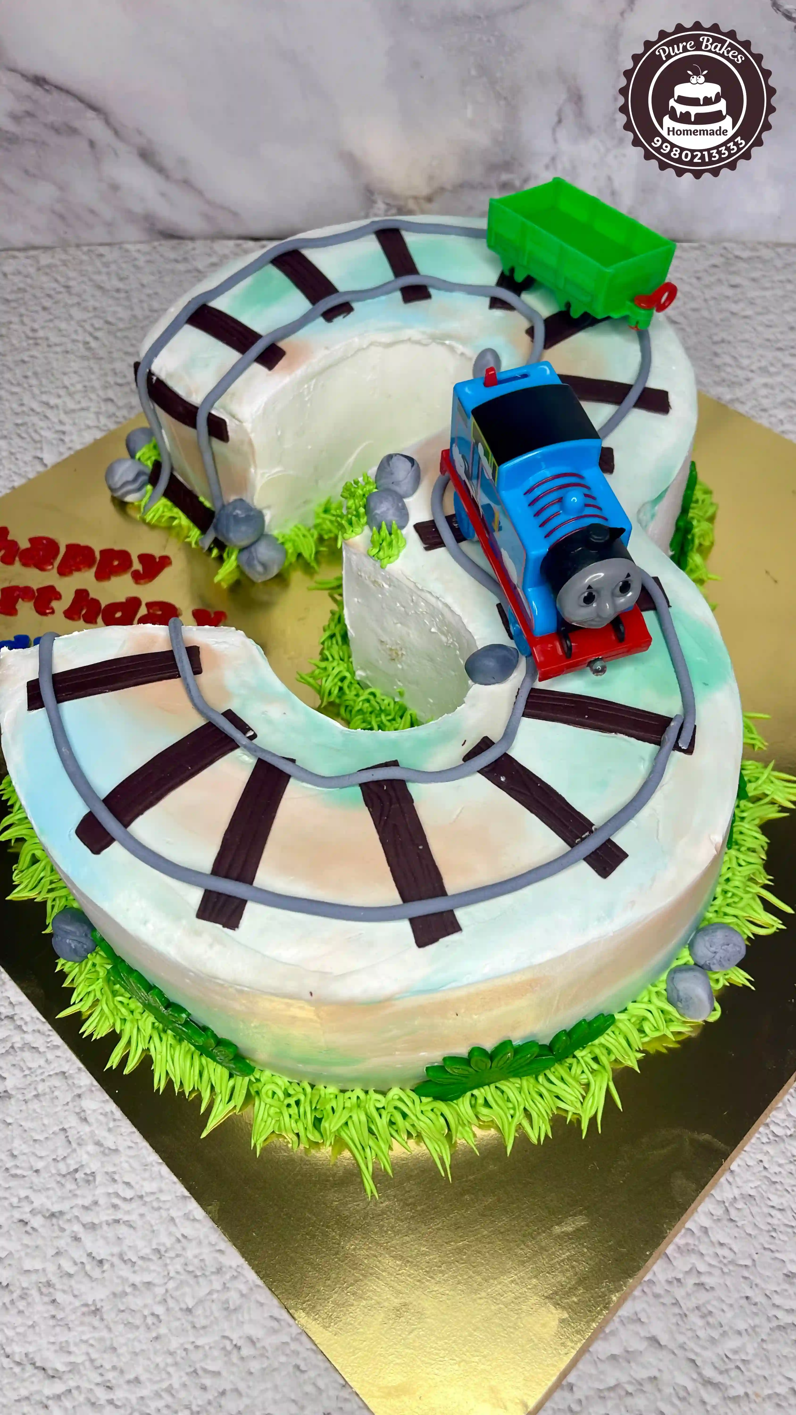 Thomas and Friends Number Five Train Track Birthday Cake for Kids