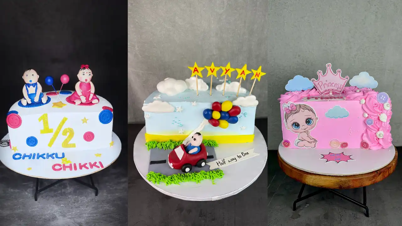 Half Birthday Cake 6 Months Birthday Cake in Hyderabad by Pure Bakes