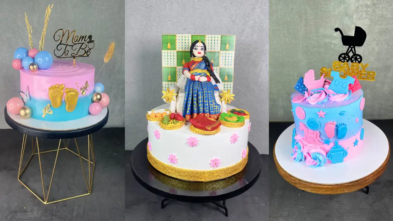 Mom to Be Srimantham Cake in Hyderabad by Pure Bakes
